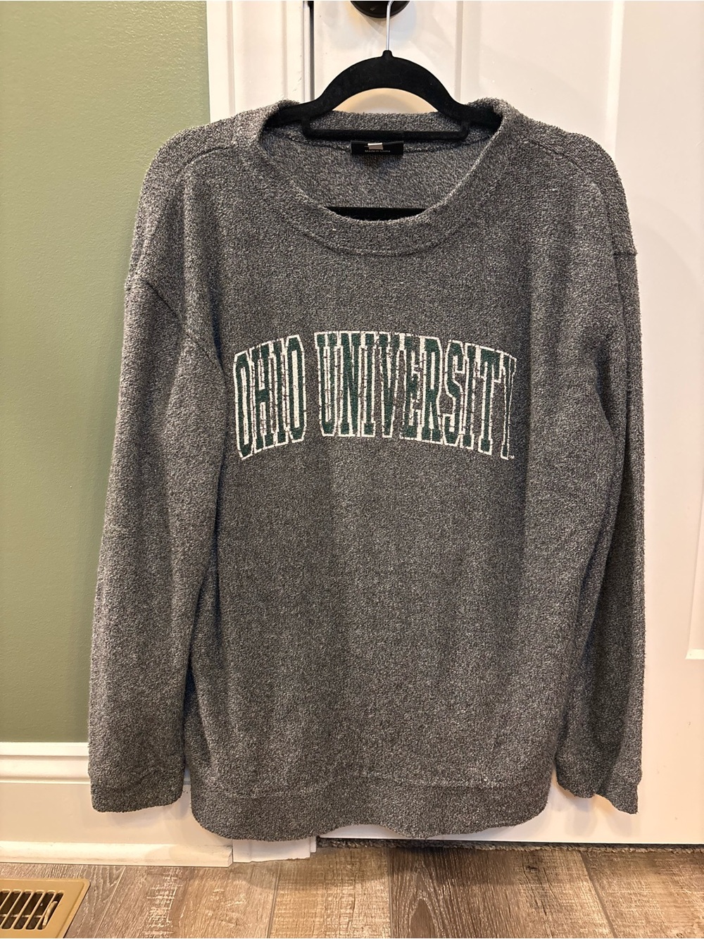 Gray 'Ohio University' Cozy Crewneck Sweater